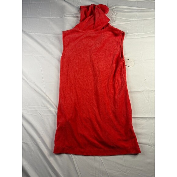 Ivory Ella Swimwear Womens Size Small Cover Up Red Sleeveless V Neck Hooded - Picture 7 of 10